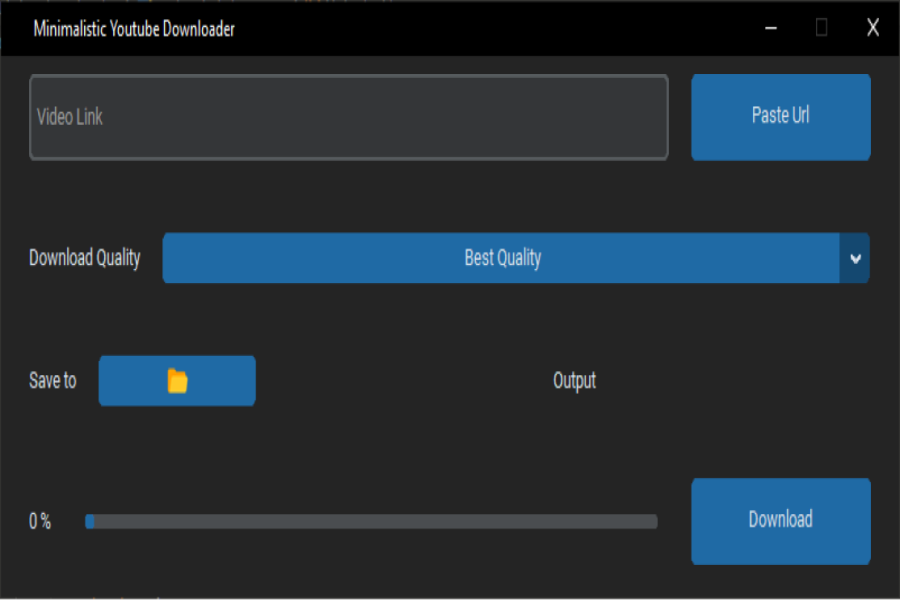 Minimalistic Youtube Downloader